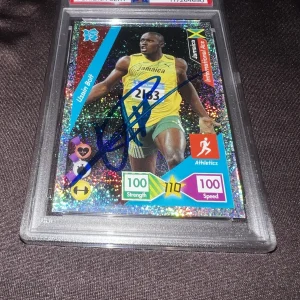 Usain Bolt Signed 2012 Panini Adrenalyn XL London Glitter Foil Card PSA/DNA #2