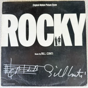 Bill Conti Autographed SIGNED Rocky Score Soundtrack Record Vinyl LP Beckett