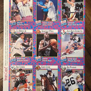 1993 Sports Illustrated SI for Kids Uncut Panel of Cards Shaquille O’Neal RC WOW