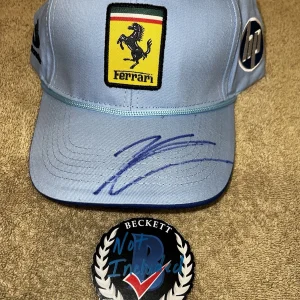 Charles Leclerc Signed Ferrari Racing Hat Puma Star Driver Miami GP Beckett #2
