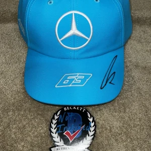 George Russell Signed Official Mercedes Racing Hat F1 Superstar #63 Beckett #2