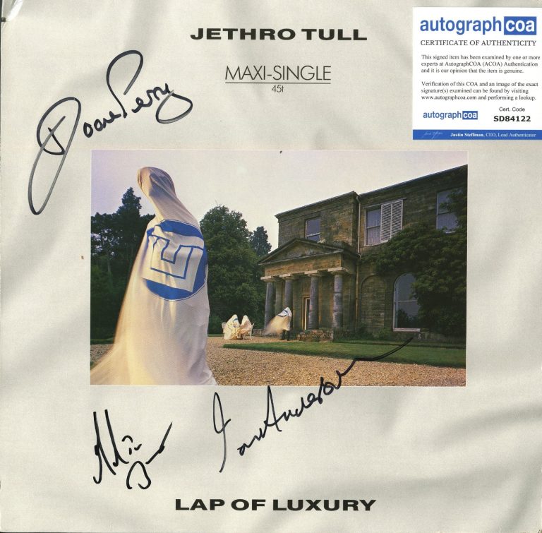 Jethro Tull Lap of Luxury signed by Ian Anderson Martin Barre, Perry ACOA