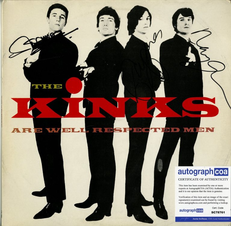 Kinks Well Respected Men vinyl record SIGNED Ray and Dave Davies, Mick. ACOA