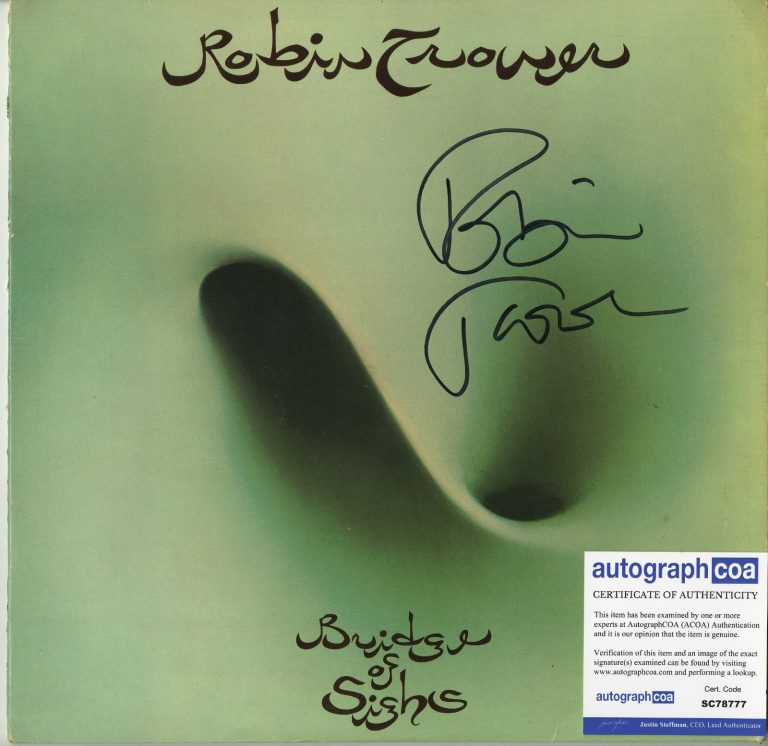 ROBIN TROWER Bridge of Sighs Signed VINYL RECORD ACOA