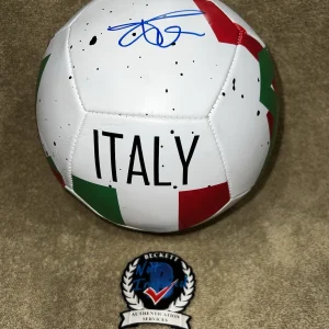 Luca Toni Signed Official Italy Soccer Ball World Cup Legend Beckett