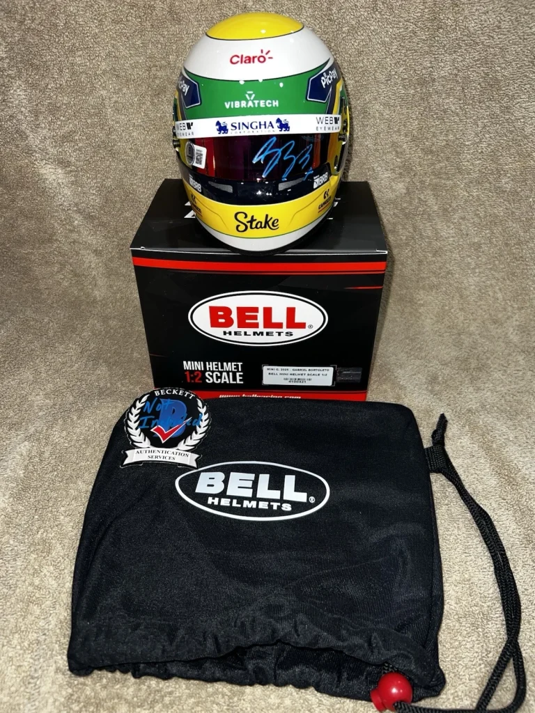 Gabriel Bortoleto Signed Official 2025 Season Mini Helmet 1:2 Sauber Beckett