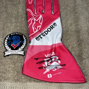Isack Hadjar Signed Visa RB Racing Bulls Race Glove Formula 1 Rookie Beckett #2