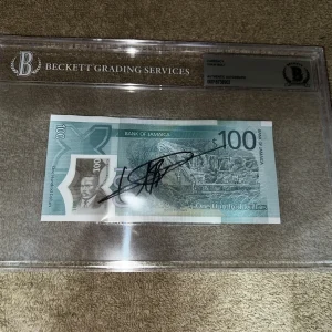 Usain Bolt Signed Official Jamaican Currency 100 Dollars Olympic Legend BAS #2