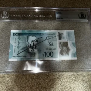 Usain Bolt Signed Official Jamaican Currency 100 Dollars Olympic Legend BAS #3