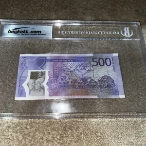 Usain Bolt Signed Official Jamaican Currency 500 Dollars Olympic Legend BAS #2
