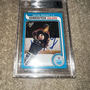 Wayne Gretzky Signed 1979-80 Topps Rookie Card Edmonton Oilers Legend Beckett