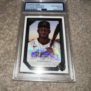 Geraldo Perdomo Signed 2021 Topps Gallery RC Card Certified Auto PSA/DNA