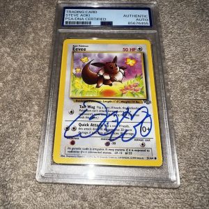 Steve Aoki Signed Official Pokemon Trading Card 51 Eevee PSA/DNA