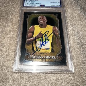 Usain Bolt Signed 2024 A&G Chrome Trading Card #208 Gold Star PSA/DNA Auto 10 #2