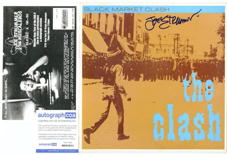 Joe Stummer of The Clash SIGNED Black Market Clash Vinyl Record ACOA.