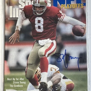 Steve Young SIGNED Sports Illustrated SI San Francisco 49ers w PROOF - K9 COA