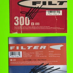 2x Filter CD Covers SIGNED Autographed by Richard Patrick Short Bus w COA