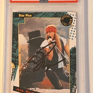Adam Sandler Guns N Roses Axl Rose Star Pics SIGNED Autograph Auto Card PSA Slab
