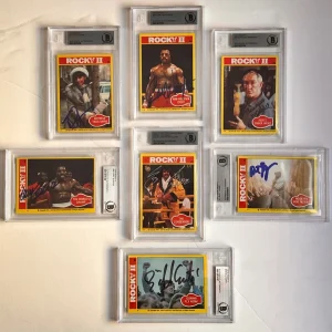 7X Rocky SIGNED Cards Sylvester Stallone 1/1 Meredith Weathers Shire Beckett BAS
