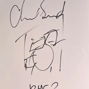 Chad Smith SIGNED Original Hand Drawn Art Sketch Red Hot Chili Peppers Beckett