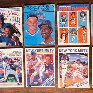 Lot Of 10 New York Mets Original Program Magazine Yearbook Surf Anniv Giveaway