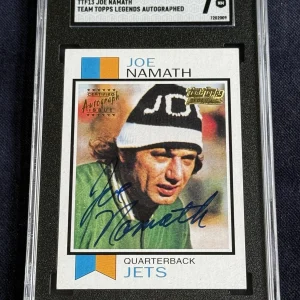Joe Namath 2001 Team Topps Legends TTF13 SIGNED AUTO AUTOGRAPH Jets SGC 7