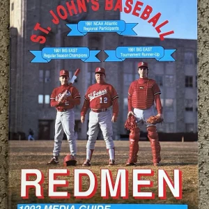 St. John’s University Redmen Baseball 1992 Media Guide Big East Rich Aurilia