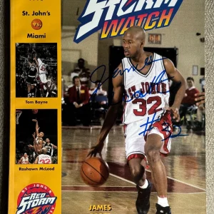 St. John’s University Red Storm Watch SIGNED Autograph James Scott 1995 Program