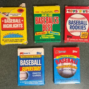 Lot 5 Diff Set 90 & 89 K Mart 88 Toys R Us 88 Fleer Topps Baseball Rookies Stars