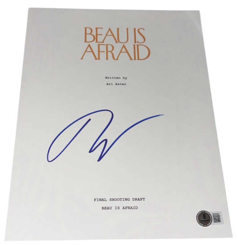 Ari Aster Signed Autograph Beau is Afraid Full Script Screenplay Beckett BAS