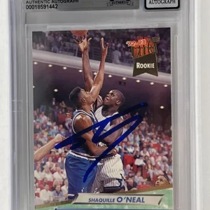 Shaquille O'Neal Signed 1992 Ultra #328 Rookie Card BAS Slabbed Auto Grade 10