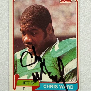 Chris Ward SIGNED Autographed Auto NY Jets 1981 Topps Rookie Card RARE w Beckett