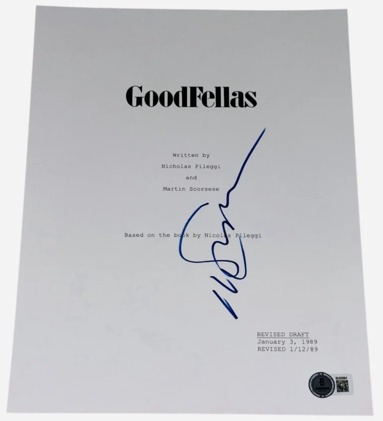 Martin Scorsese Signed Autograph Goodfellas Movie Script Screenplay Beckett BAS