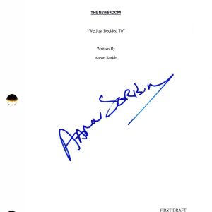 Aaron Sorkin Signed The Newsroom Pilot Full Script Authentic Autograph Beckett