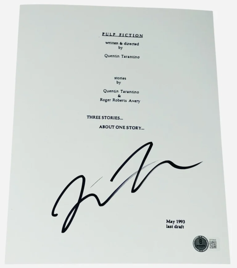 Quentin Tarantino Signed Autograph Pulp Fiction Full Script Screenplay Beckett