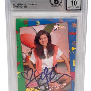 Tiffani Thiessen Signed Saved by the Bell 1992 Pacific Trading Card Beckett 10