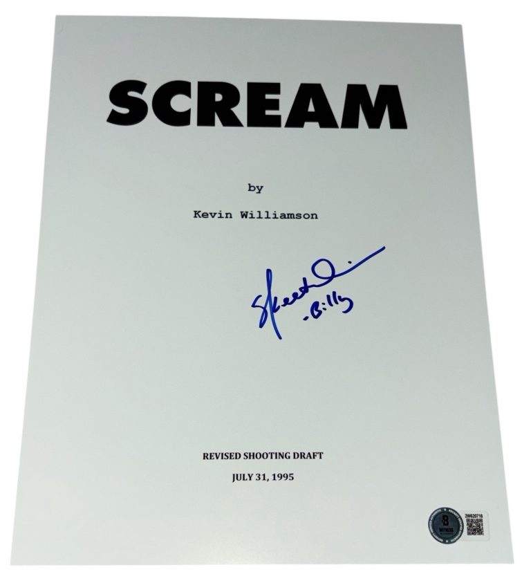 Skeet Ulrich Signed Autograph Scream Full Movie Script Screenplay Beckett BAS