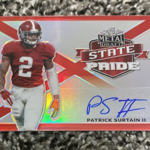 2021 Leaf Metal Draft Patrick Surtain II State Pride Red Auto Rookie 5/5