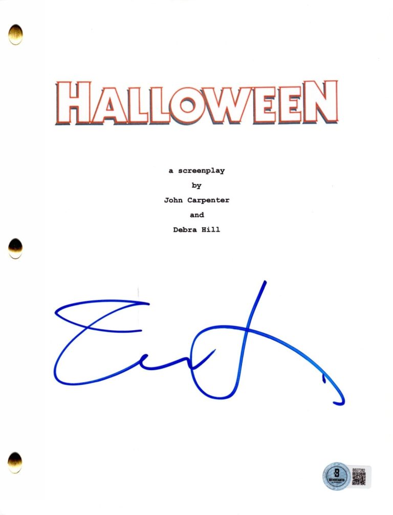 Jamie Lee Curtis Signed Halloween Full Script Authentic Autograph Beckett