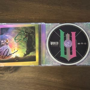 ARIANA GRANDE CYNTHIA ERIVO WICKED FOR GOOD SIGNED CD ART CARD AUTOGRAPH AUTO