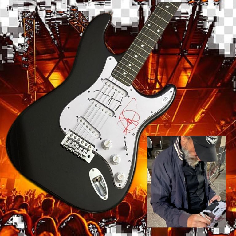 PSA  Adam Jones & Justin Chancellor  * TOOL *  Band Signed Electric Guitar COA