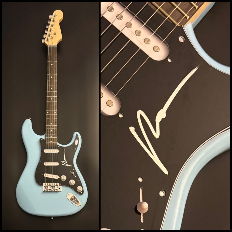 PSA Fall Out Boy FOB Singer  * PATRICK STUMP *  Signed Electric Guitar PROOF COA