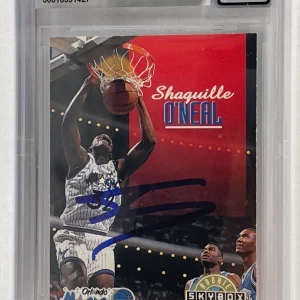Shaquille O'Neal Signed 1992 Skybox #382 Rookie Card BAS Slabbed Auto Grade 10
