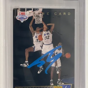 Shaquille O'Neal Signed 1992 Upper Deck Rookie Card BAS Slabbed Auto Grade 10