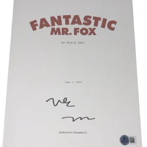Wes Anderson Signed Autograph Fantastic Mr. Fox  Movie Script Screenplay Beckett