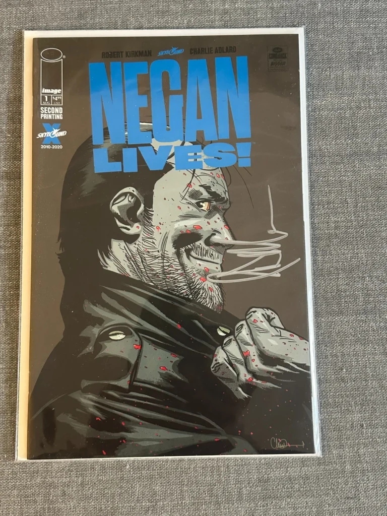 JEFFREY DEAN MORGAN SIGNED NEGAN LIVES! COMIC BOOK AUTOGRAPH AUTO WALKING DEAD A