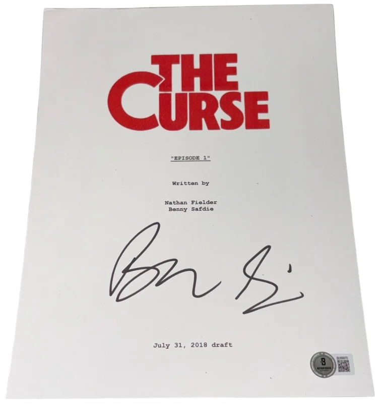 Benny Safdie Signed Autograph The Curse Pilot Script Screenplay Dougie Beckett