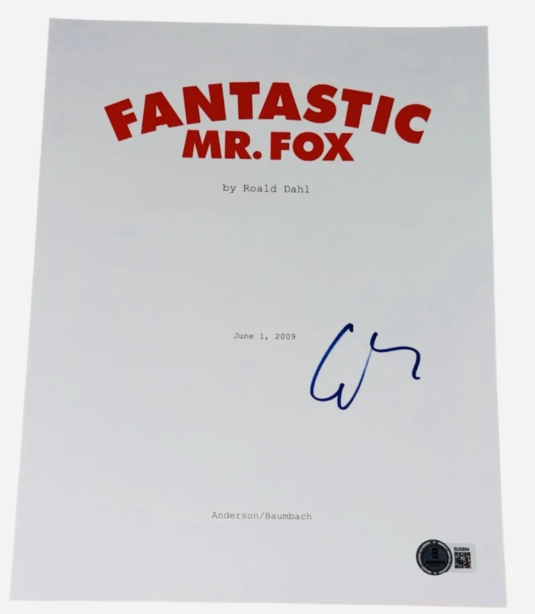 George Clooney Signed Autograph Fantastic Mr. Fox Full Script Screenplay Beckett