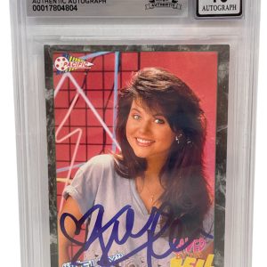 Tiffani Thiessen Signed Saved by the Bell 1992 Pacific Trading Card Beckett 10