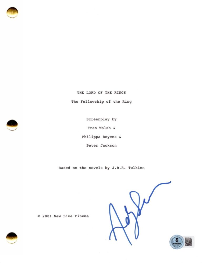 Andy Serkis Signed The Lord of the Rings Full Script Authentic Autograph Beckett